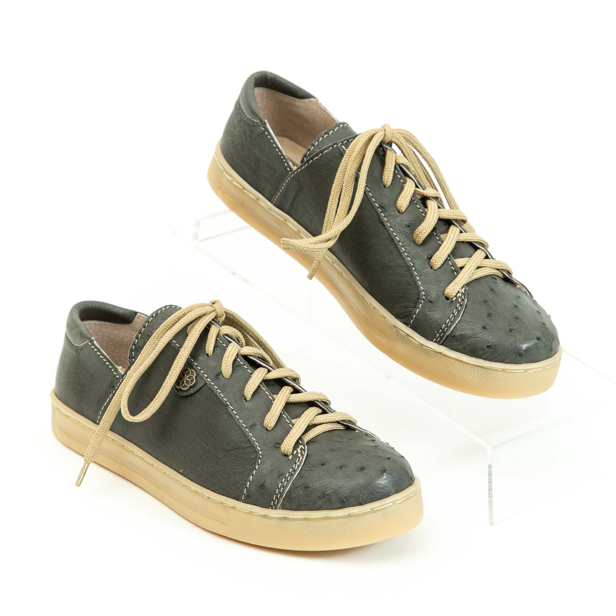 Ostrich Leather Ladies Sneakers - Image 4