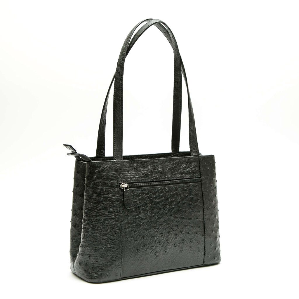 Ostrich Leather Bag "H" - Large - Image 5