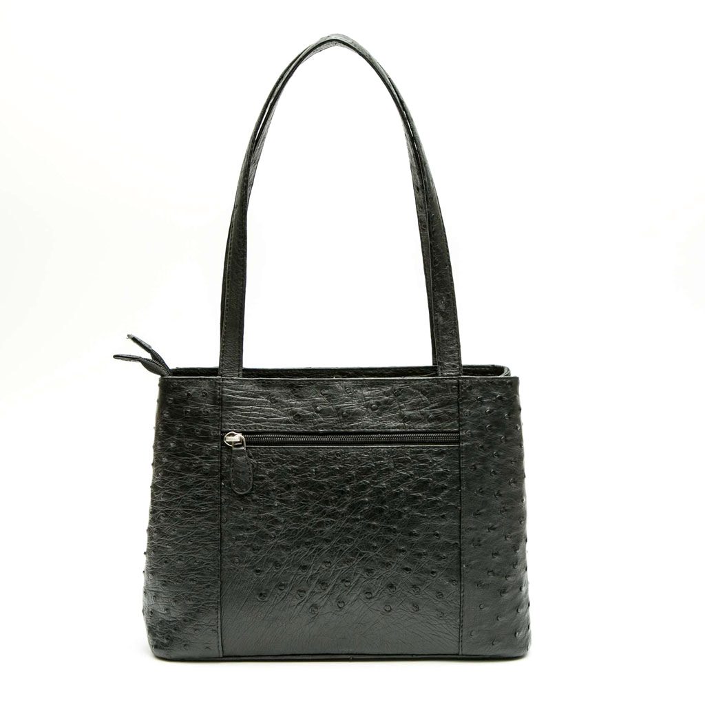 Ostrich Leather Bag "H" - Large - Image 6