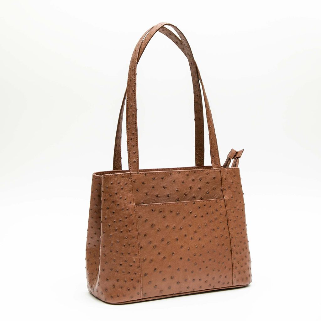 Ostrich Leather Bag "H" - Large - Image 8