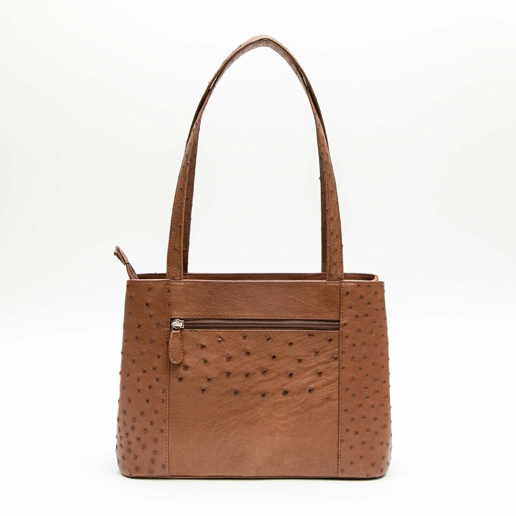 Ostrich Leather Bag "H" - Large - Image 9