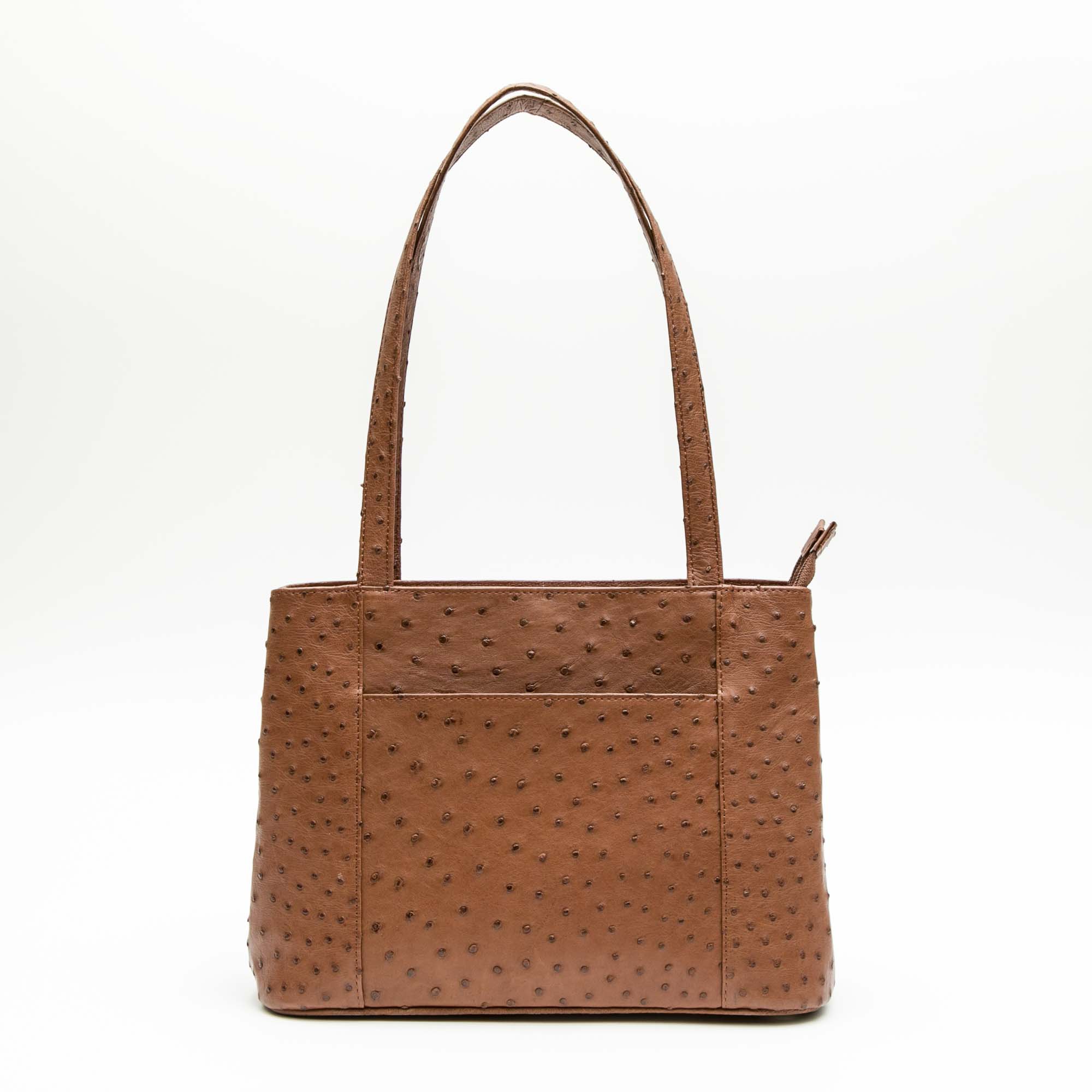 Ostrich Leather Bag "H" - Large - Image 4