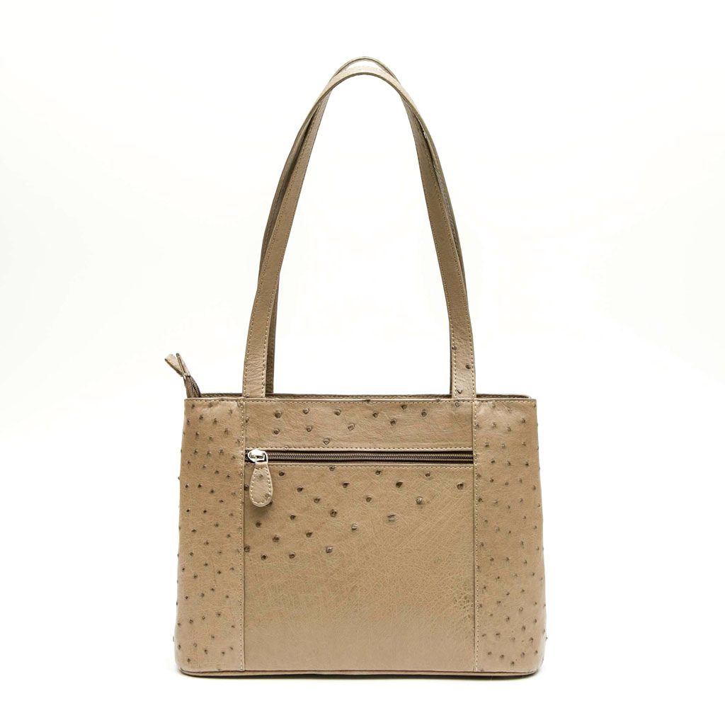 Ostrich Leather Bag "H" - Large - Image 11