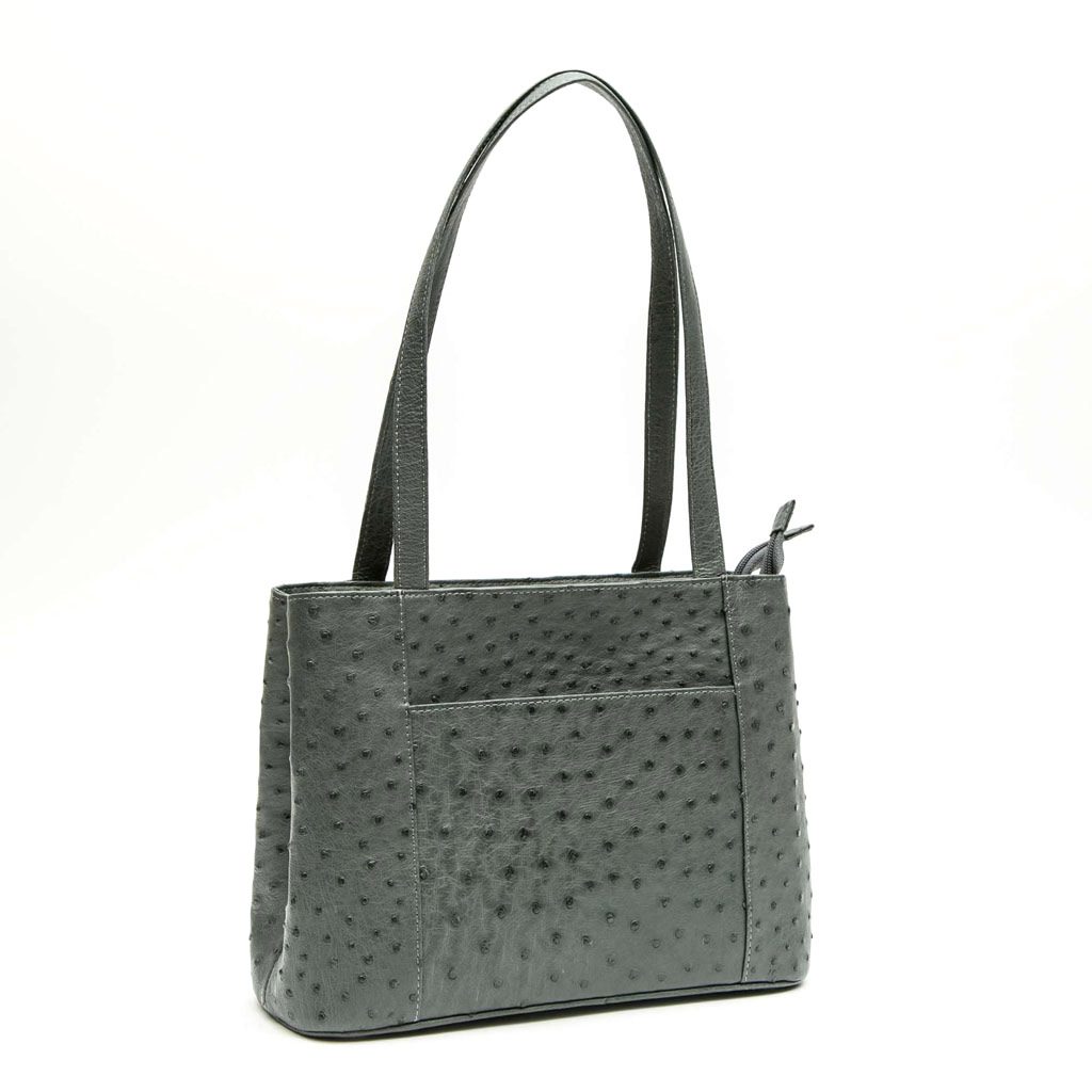Ostrich Leather Bag "H" - Large - Image 14