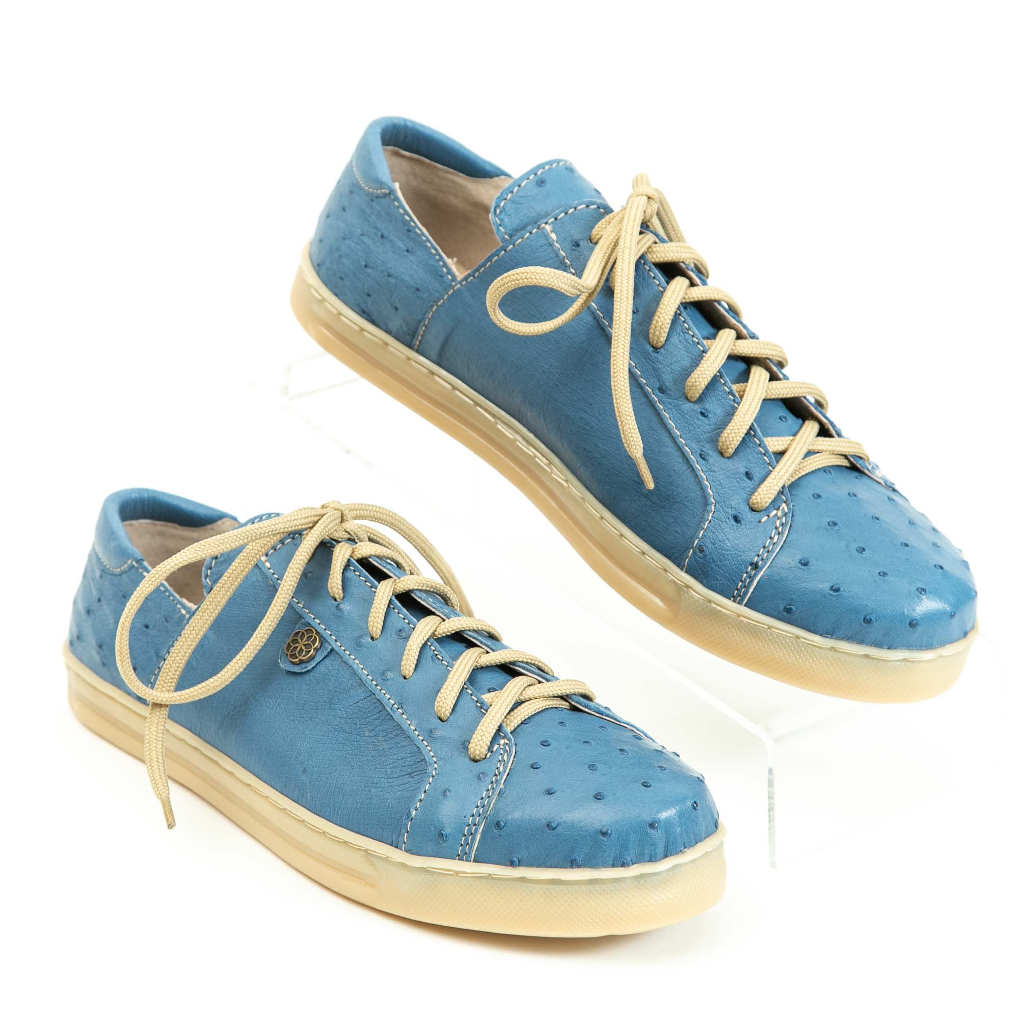 Ostrich Leather Ladies Sneakers - Image 6