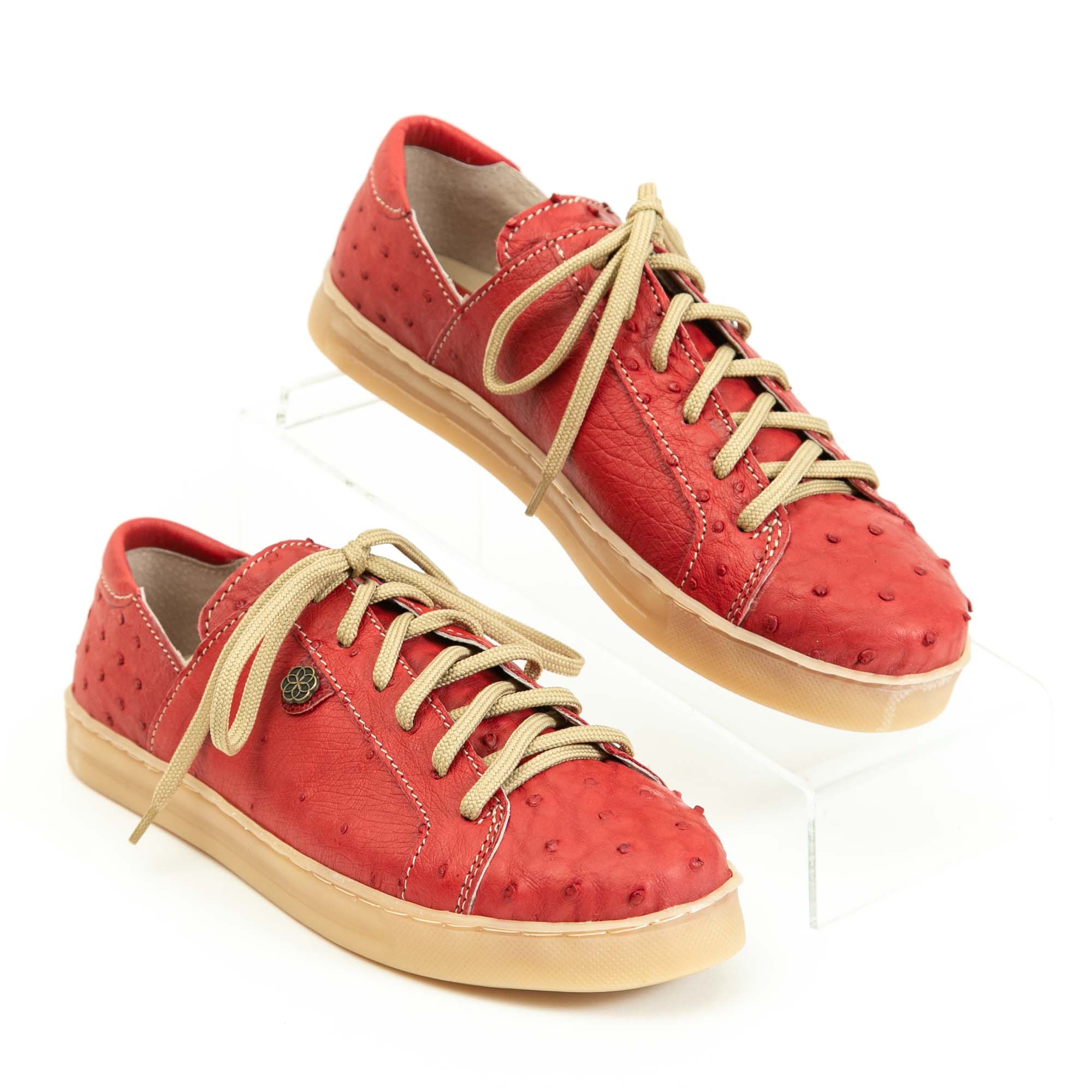 Ostrich Leather Ladies Sneakers - Image 7