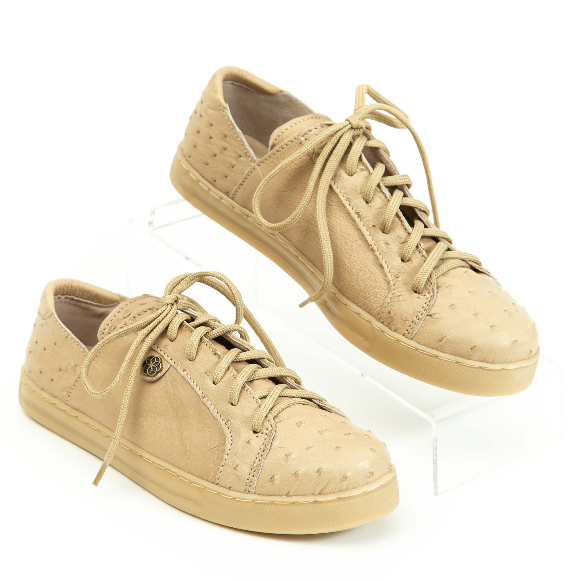 Ostrich Leather Ladies Sneakers - Image 10