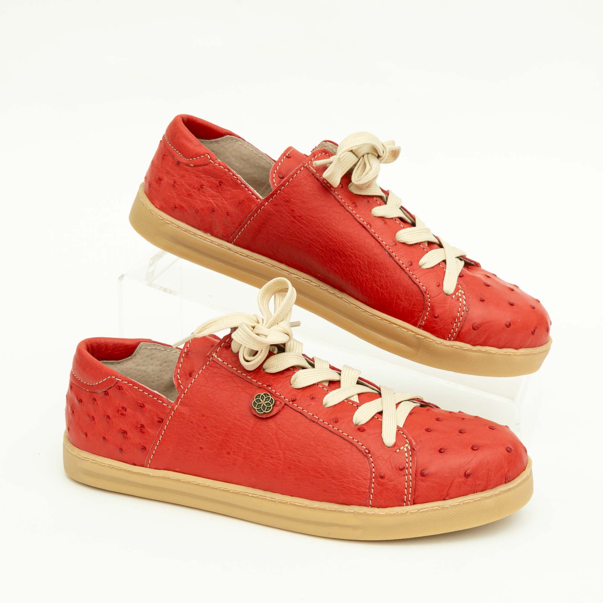 Ostrich Leather Ladies Sneakers - Image 26