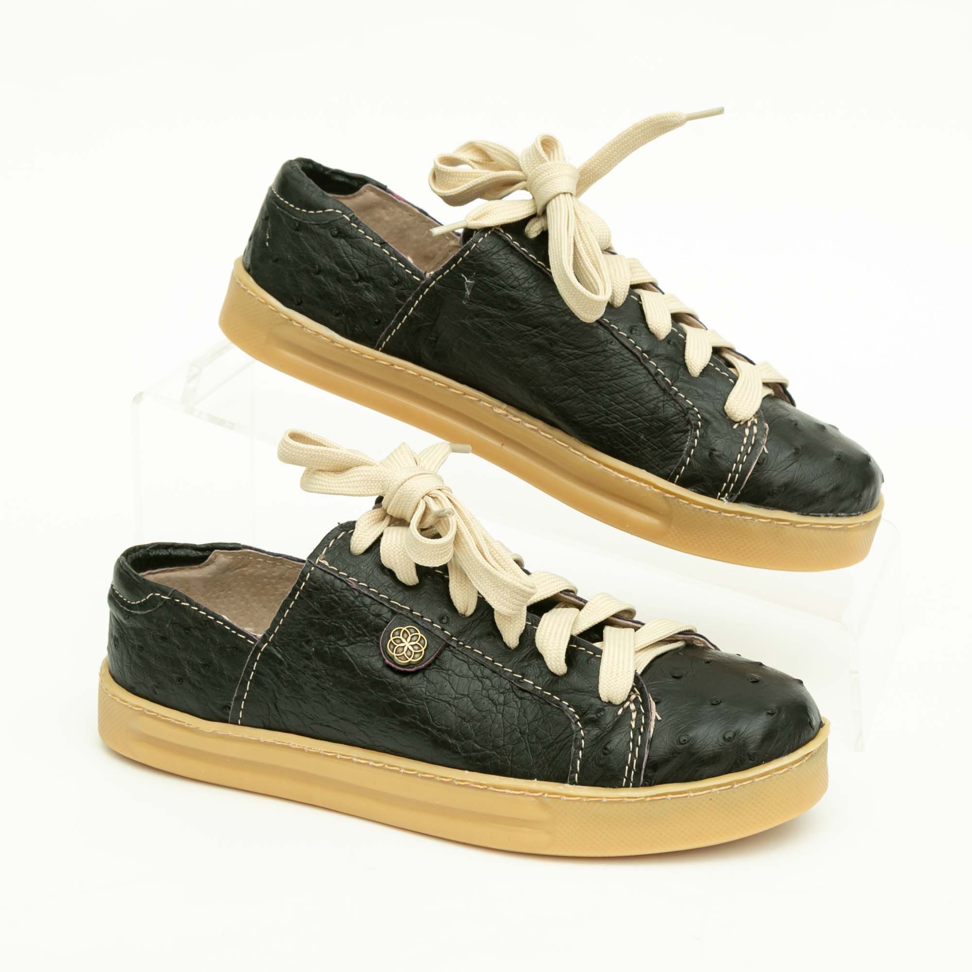Ostrich Leather Ladies Sneakers - Image 19