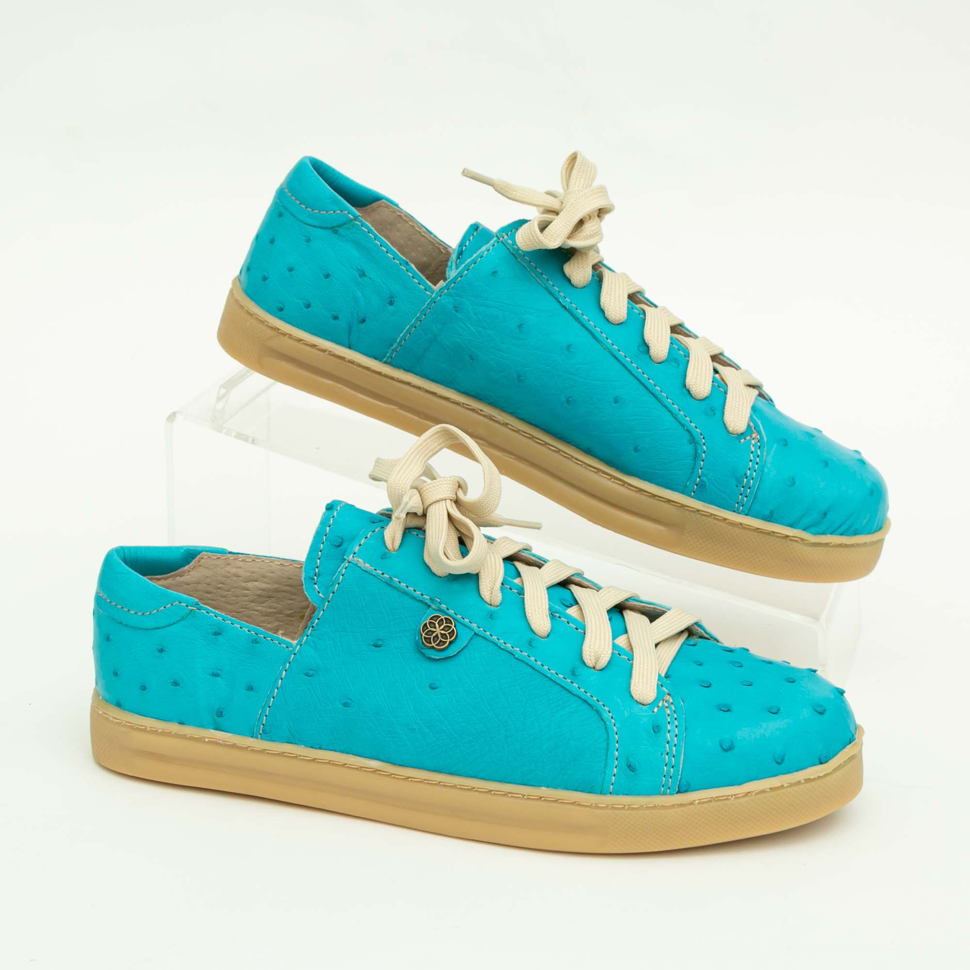 Ostrich Leather Ladies Sneakers - Image 23
