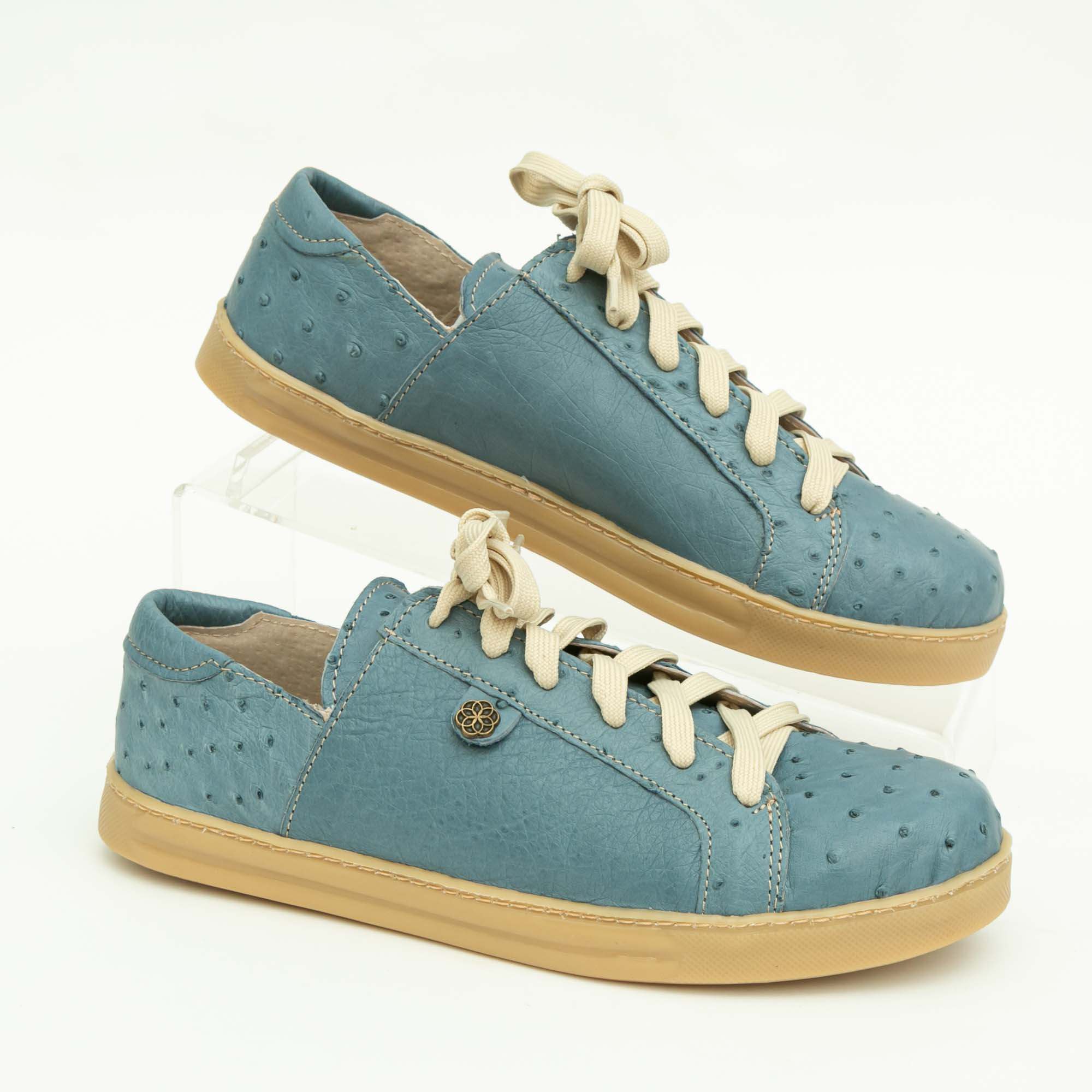 Ostrich Leather Ladies Sneakers - Image 18