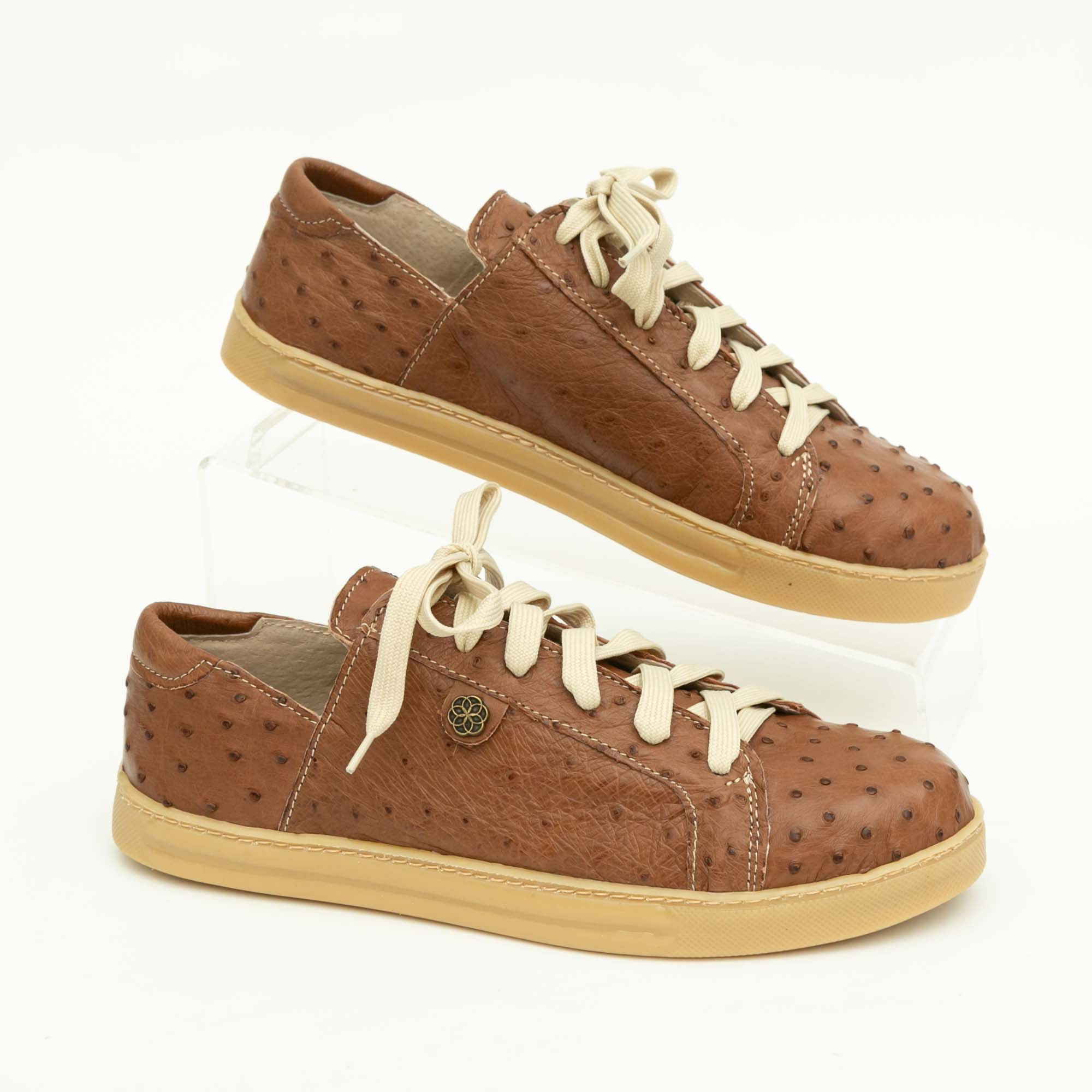 Ostrich Leather Ladies Sneakers - Image 17