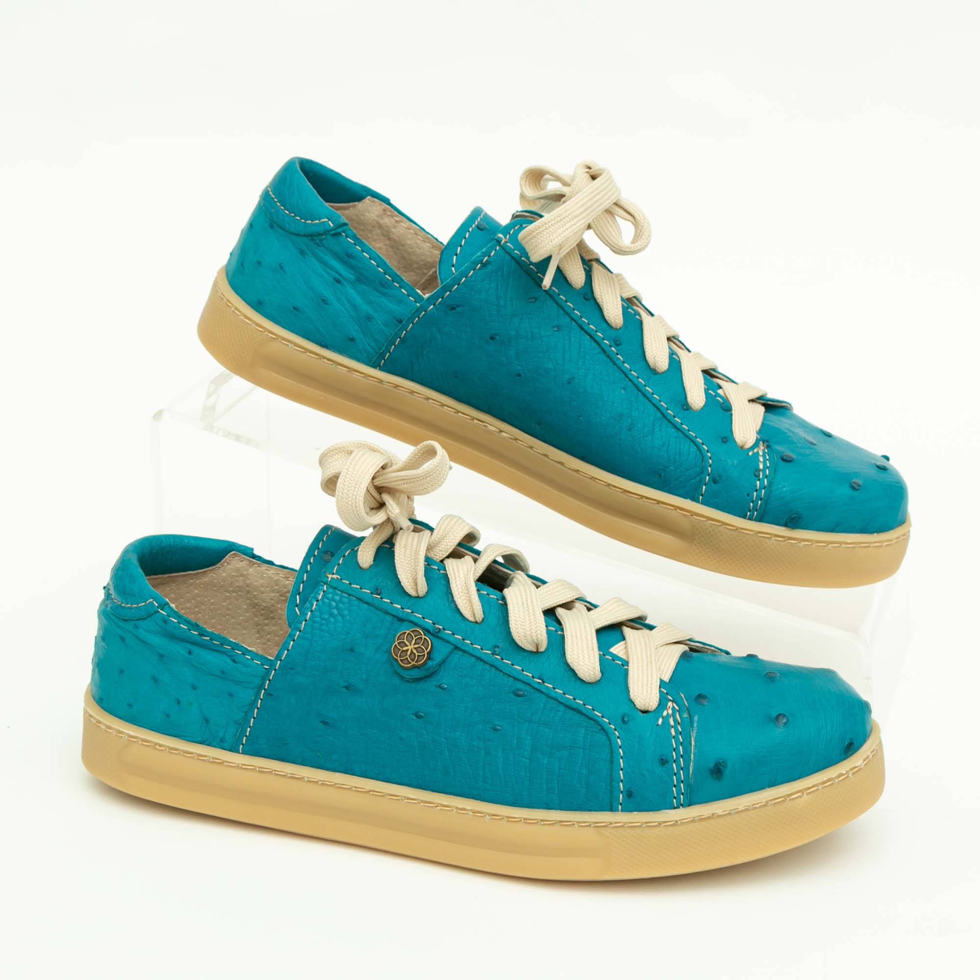 Ostrich Leather Ladies Sneakers - Image 14