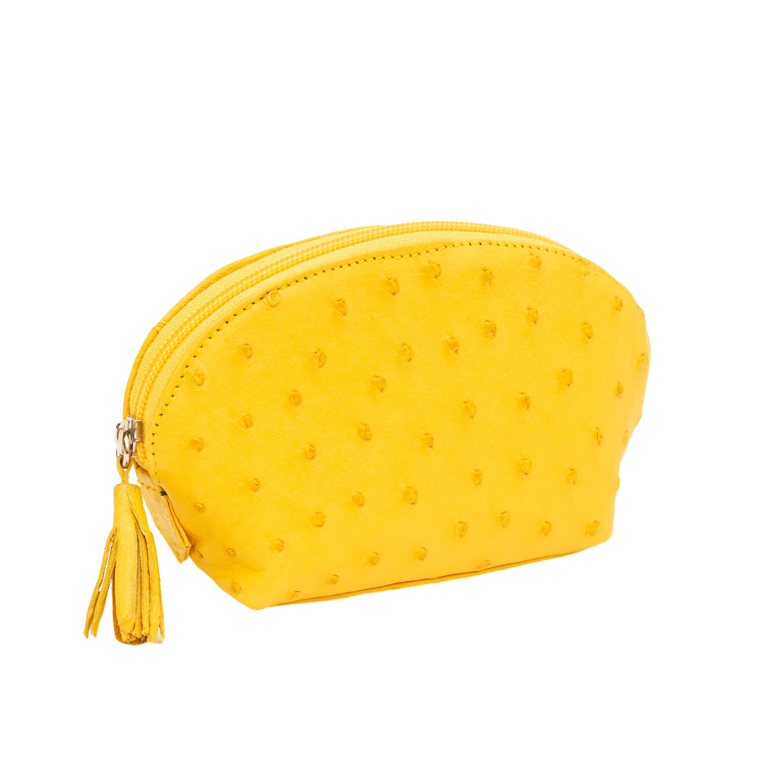 Ostrich Leather Cosmetic Pouch New - Image 9