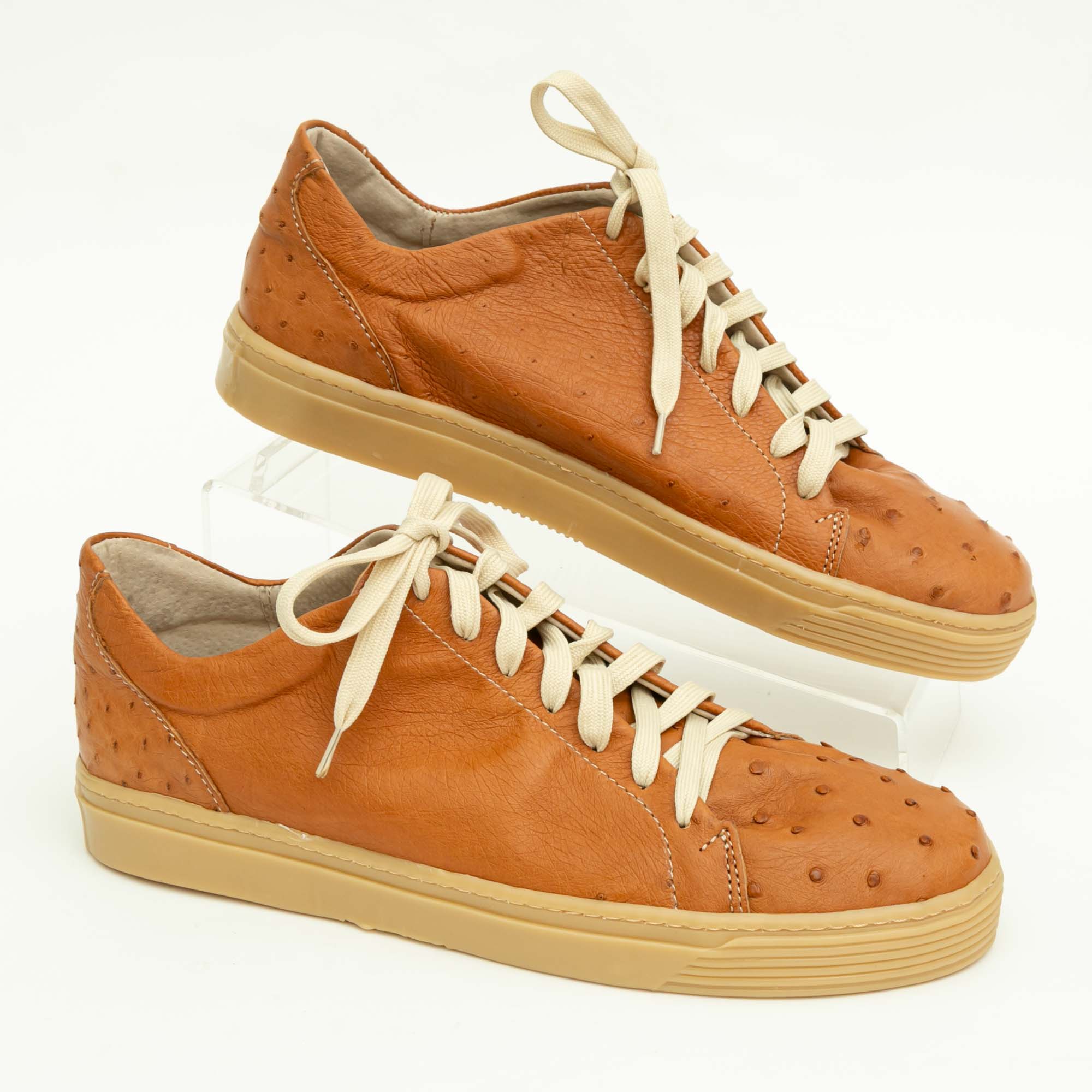 Ostrich Leather Men Sneakers - Image 3