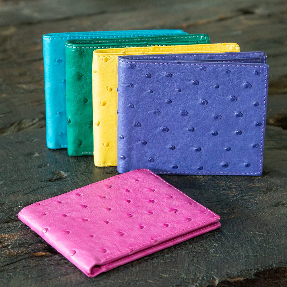 ostrich leather wallets